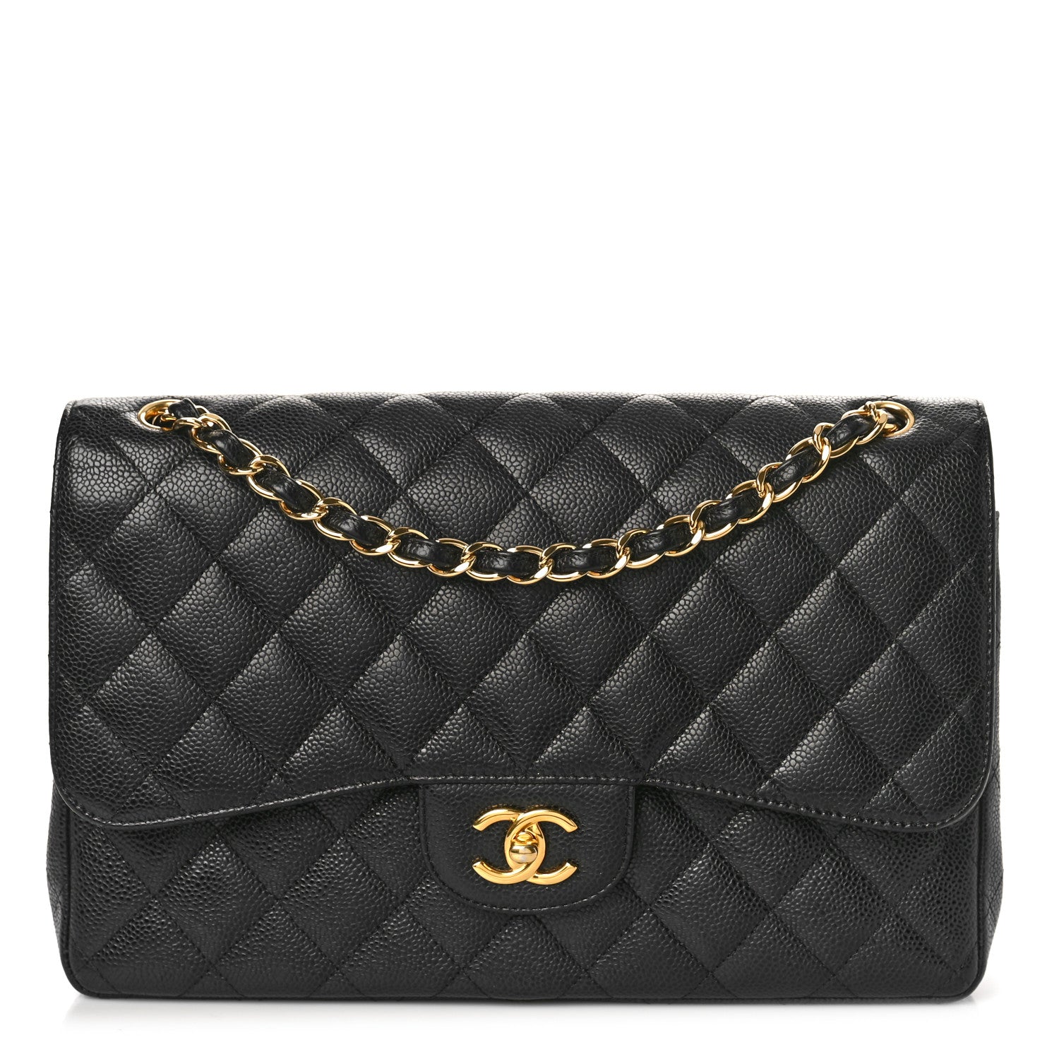 Chanel Caviar Quilted Jumbo Double Flap Black 1 of 13