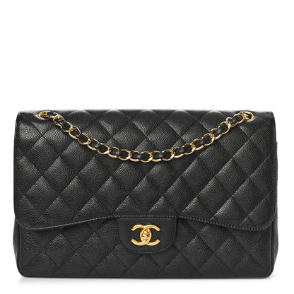 Chanel Caviar Quilted Jumbo Double Flap Black 1 of 13