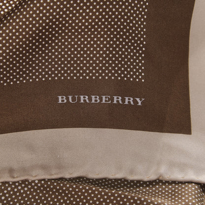 Burberry Silk Equestrian Knight Print Square Scarf Brown 2 of 3
