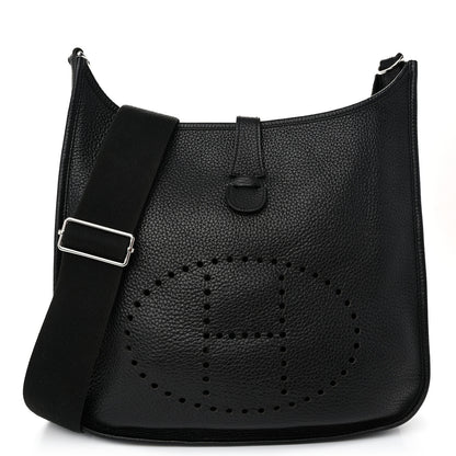 Hermes Taurillon Clemence Evelyne III GM Black 1 of 10