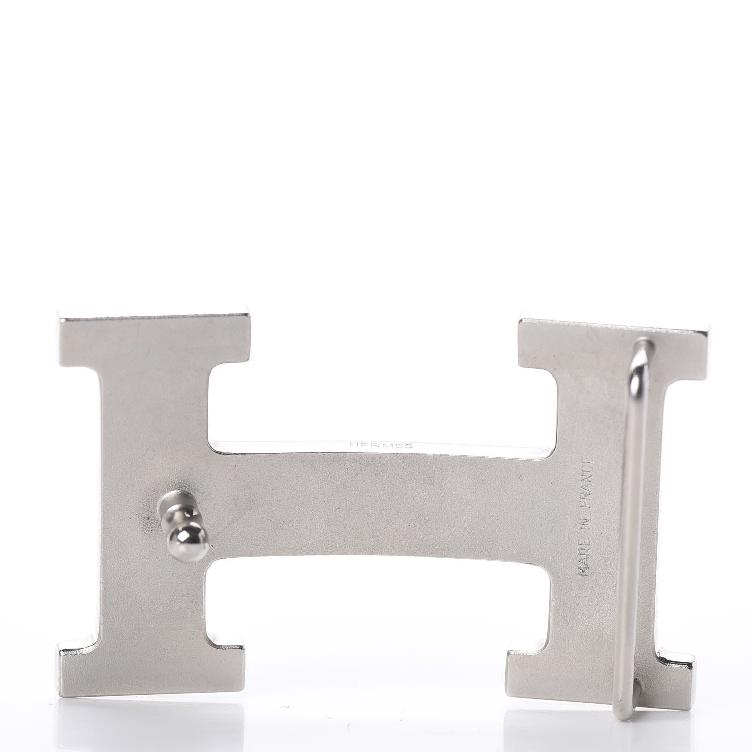 Hermes Palladium Guilloche 32mm H Belt Buckle 3 of 4