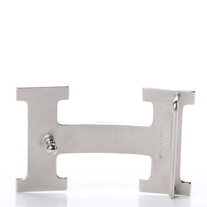 Hermes Palladium Guilloche 32mm H Belt Buckle 3 of 4