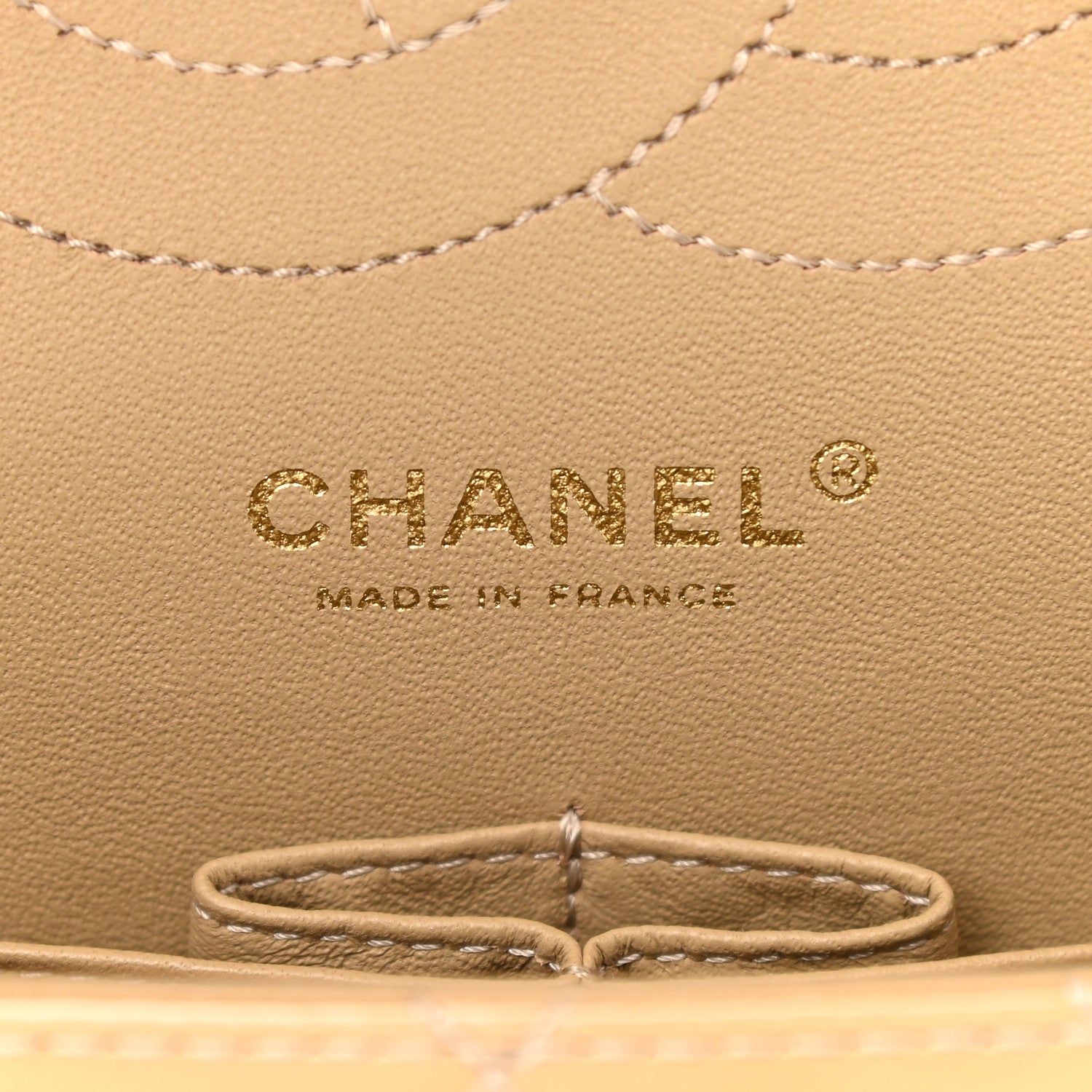 Chanel Patent Quilted Accordion Double Flap Beige 5 of 12