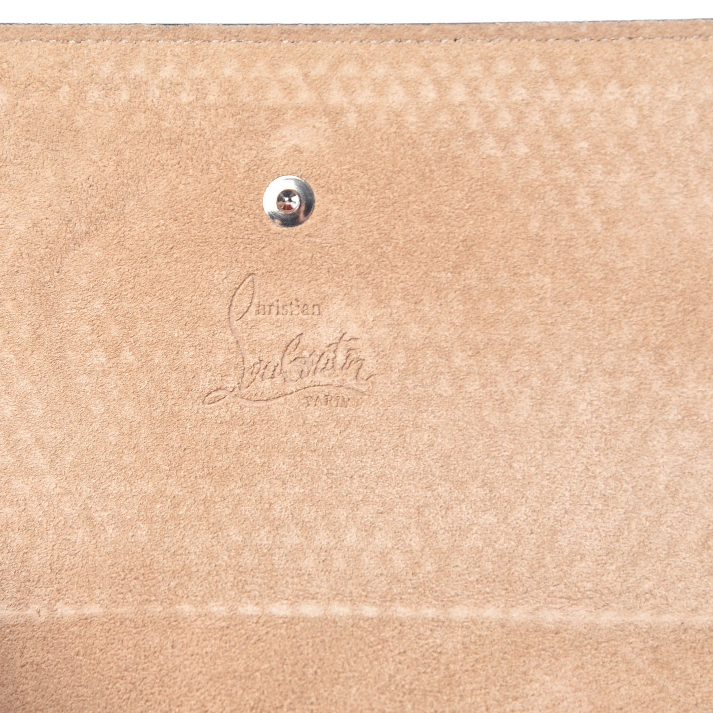 Patent Calfskin Pearl Boudoir Glitter Chain Wallet Platinum