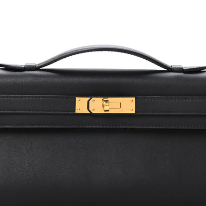 Hermes Swift Kelly Cut Clutch Pochette Black 8 of 9