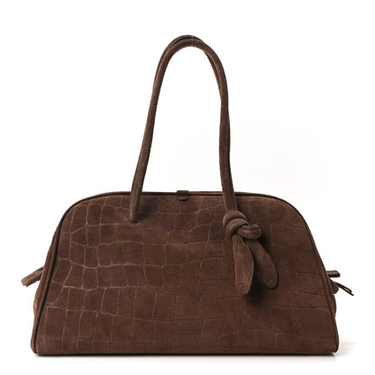 Jacquemus Suede Crocodile Embossed Le Turismo Dark Brown 1 of 10