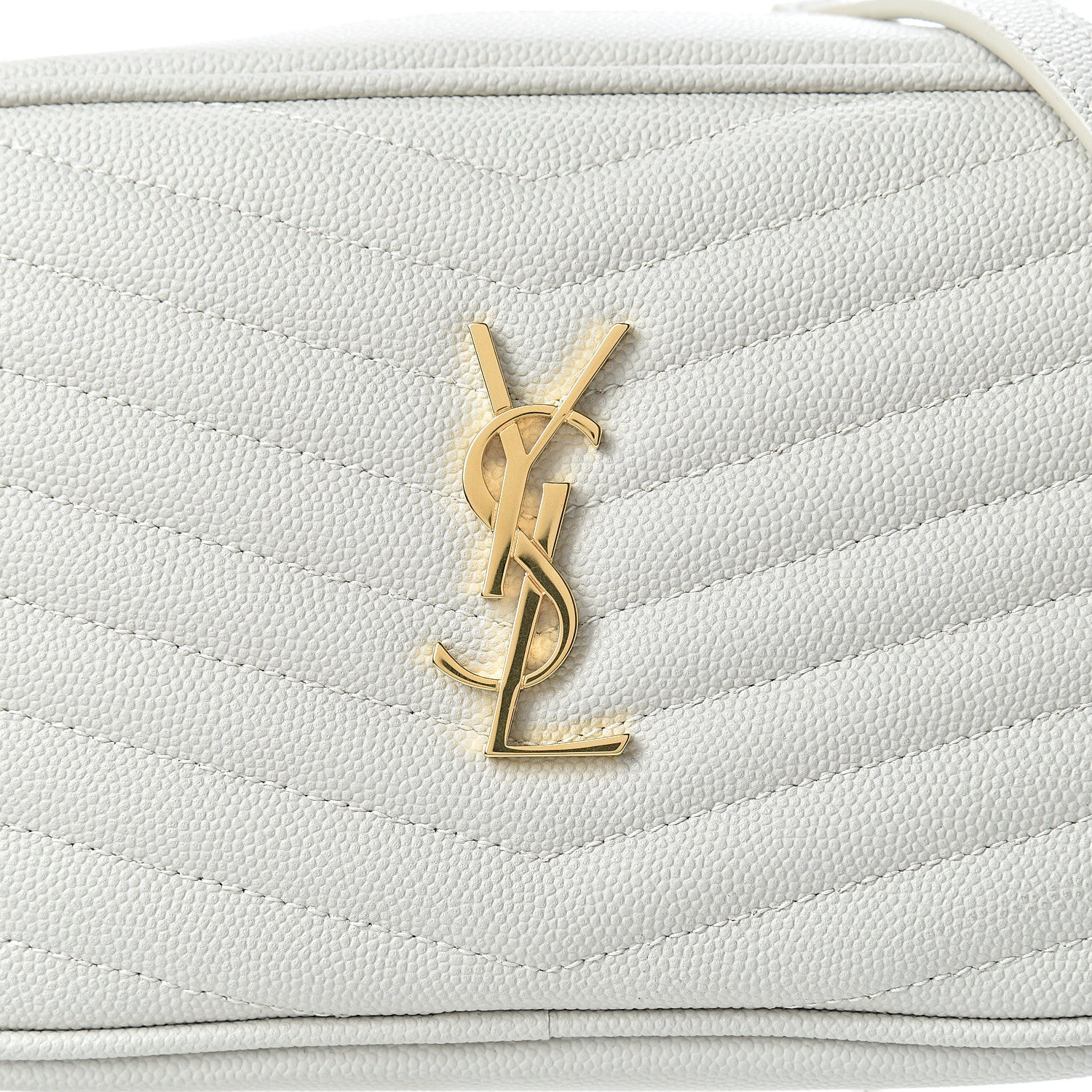 Saint Laurent Grain De Poudre Matelasse Monogram Mini Lou Camera Bag Crema Soft 8 of 11