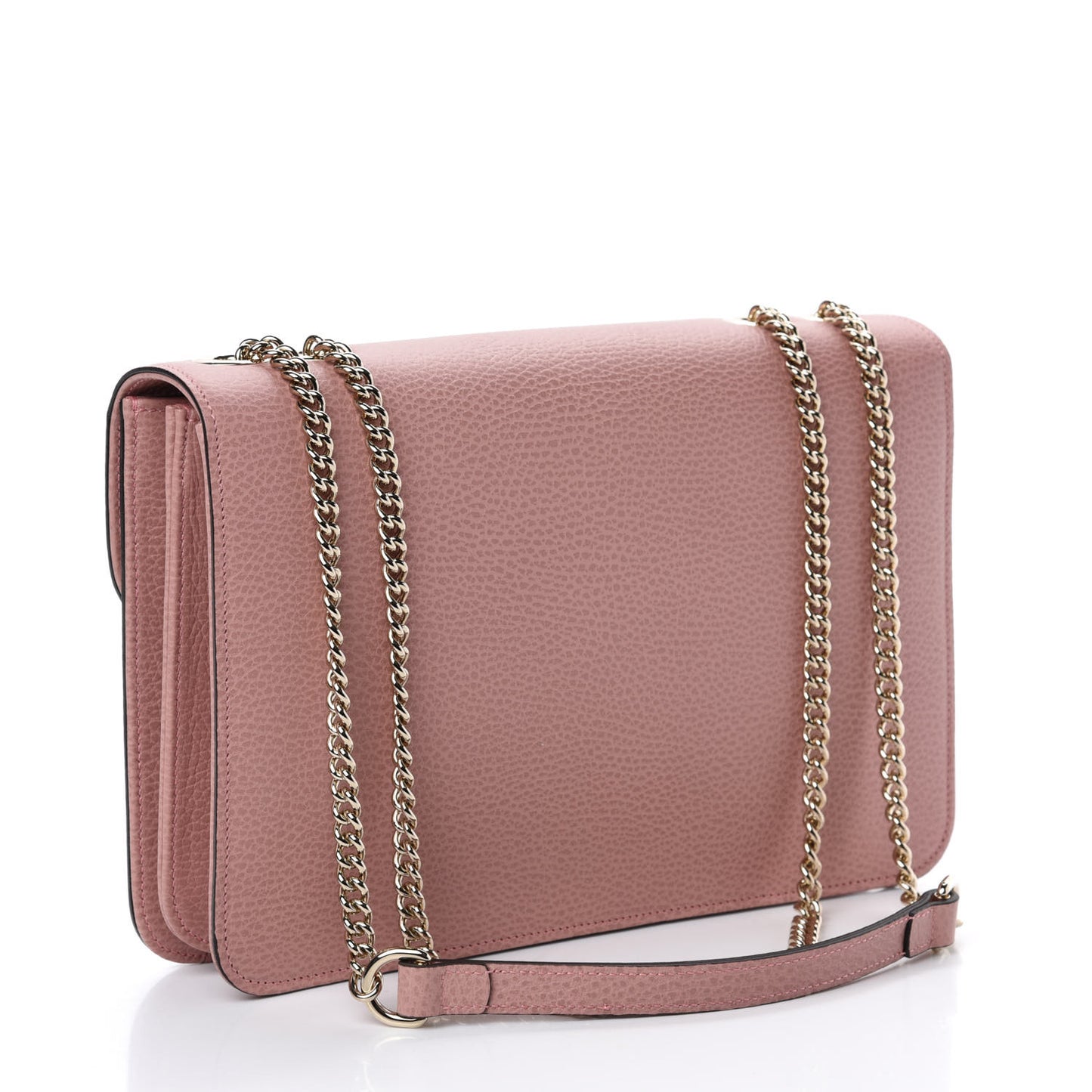 Dollar Calfskin Interlocking G Shoulder Bag Soft Pink