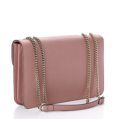Gucci Dollar Calfskin Interlocking G Shoulder Bag Soft Pink 3 of 10