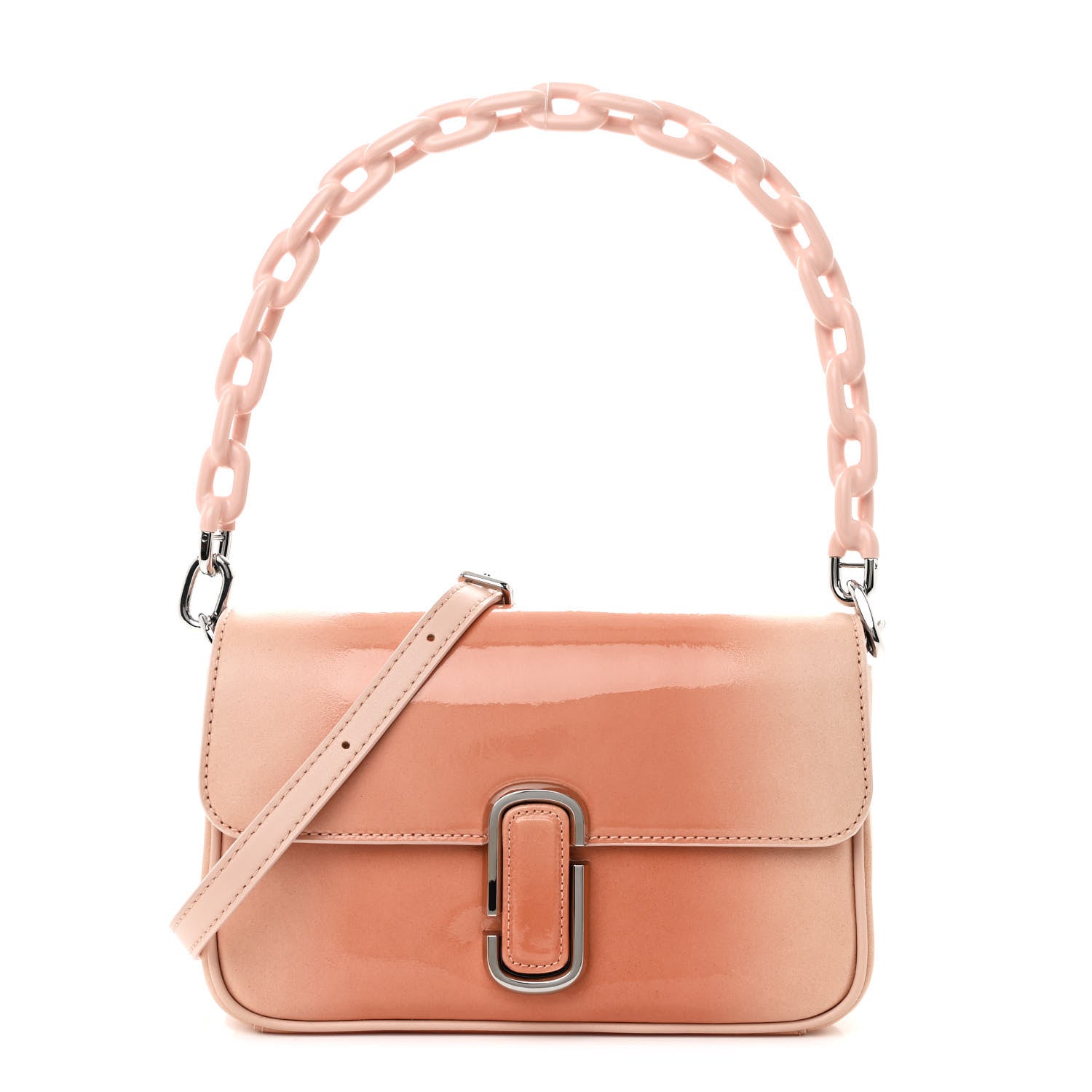 Marc Jacobs Patent Calfskin The J Marc Shoulder Bag Rose 1 of 10