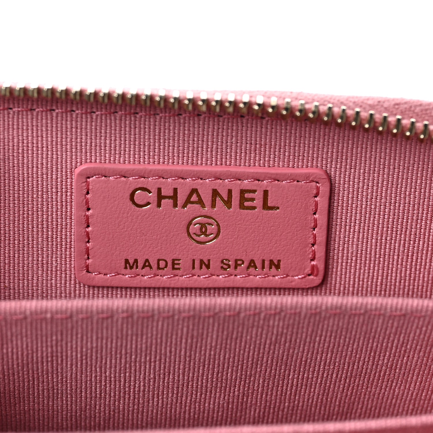 Chanel Caviar Quilted Zip Coin Purse Pink 6 of 8