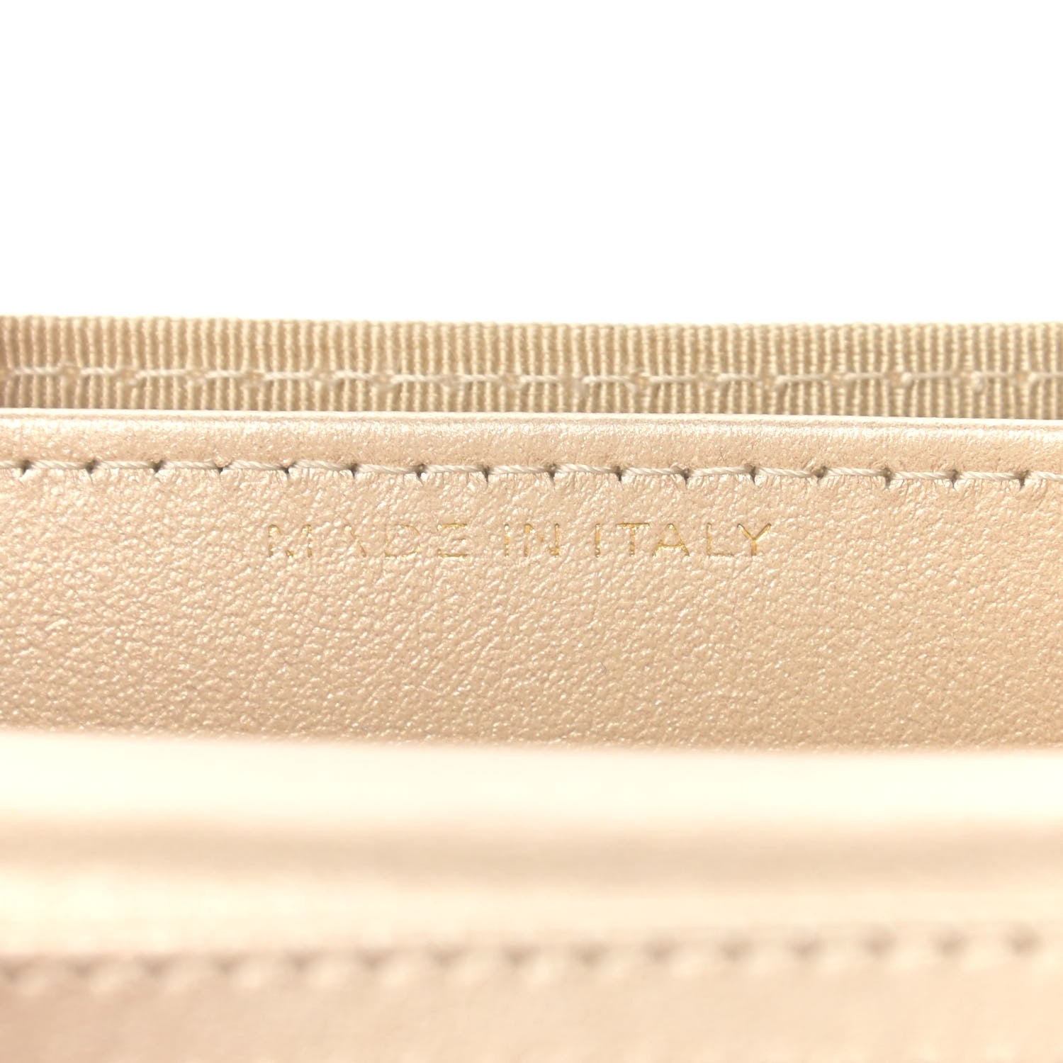 Chanel Metallic Lambskin Quilted Flap Card Holder On Chain Gold 7 of 10