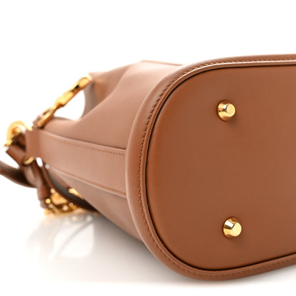 Christian Dior Calfskin CD Embossed Medium C'est Chain Bucket Bag Golden Saddle 8 of 9