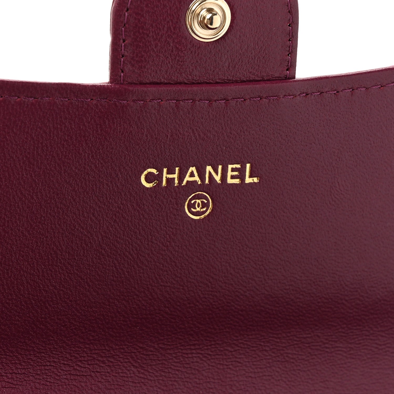 Chanel Lambskin Quilted Large Gusset Flap Wallet Purple 7 of 10