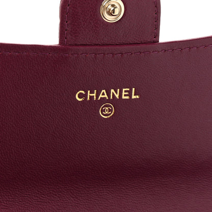 Chanel Lambskin Quilted Large Gusset Flap Wallet Purple 7 of 10