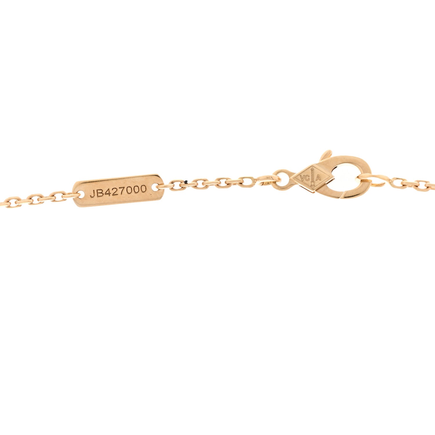 Van Cleef & Arpels 18K Yellow Gold Mother of Pearl Vintage Alhambra Pendant Necklace 4 of 6