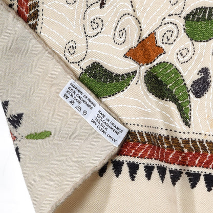 Hermes Cashmere Silk Carre Kantha Shawl 140 9 of 9