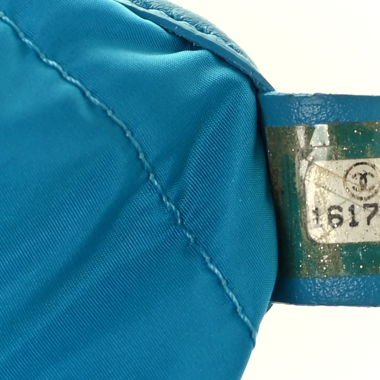Chanel Nylon Vertical Quilted Jumbo Flap Turquoise 10 of 13
