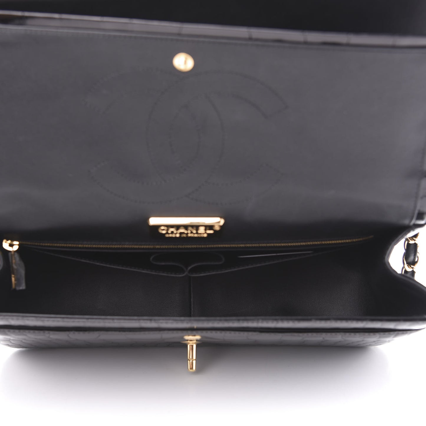 Alligator Jumbo Double Flap Black