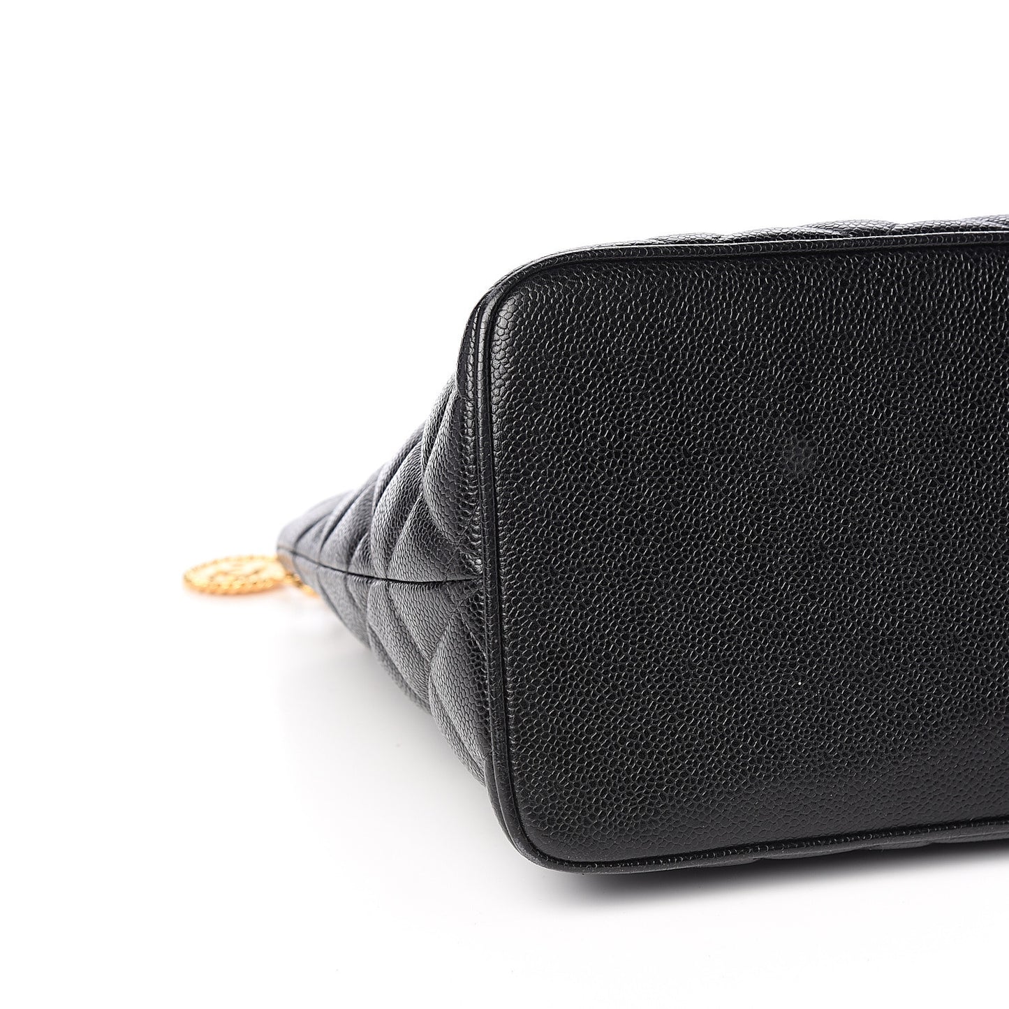 Caviar Quilted Medallion Tote Black