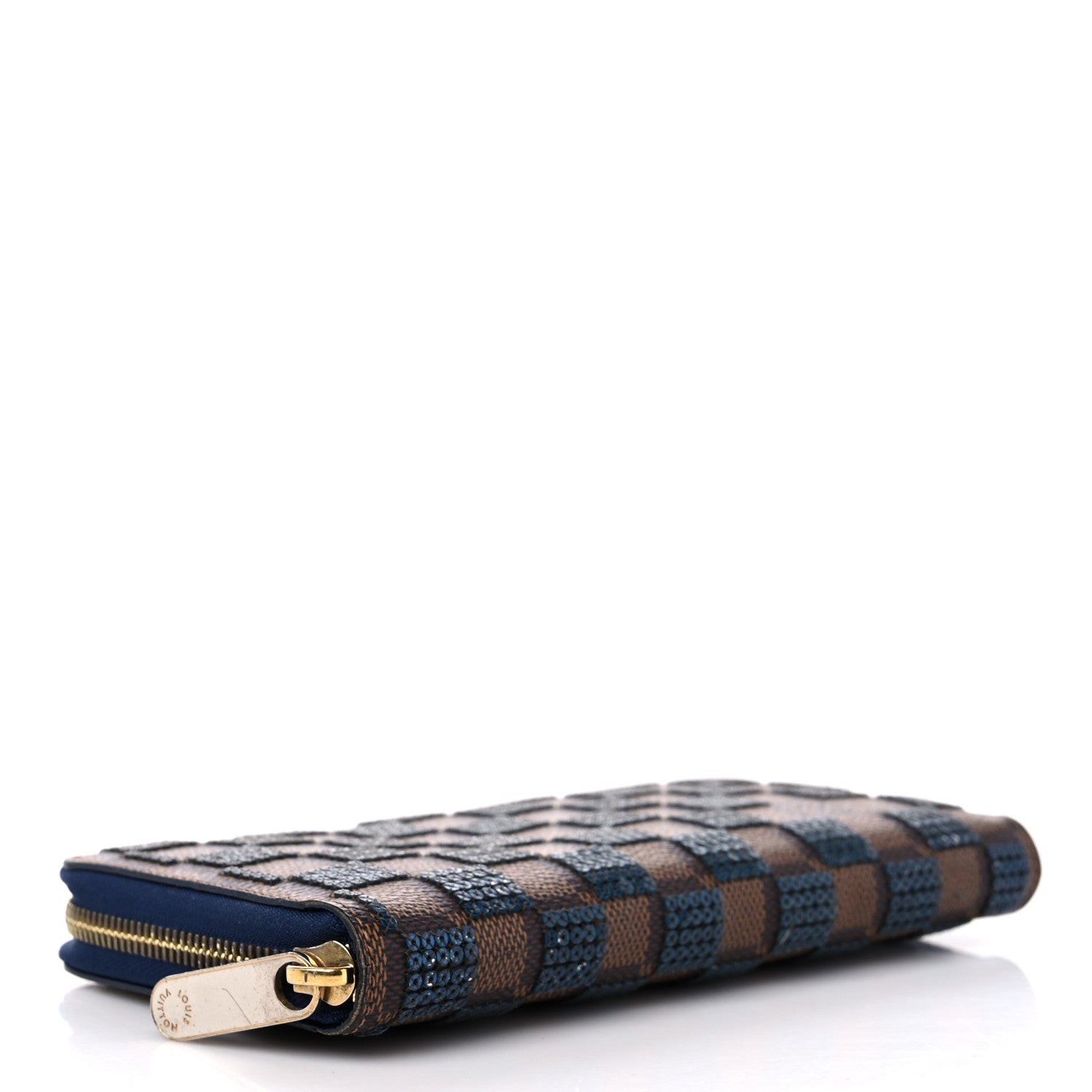 Louis Vuitton Damier Paillettes Zippy Wallet Blue 4 of 13
