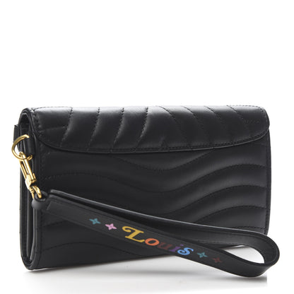 Louis Vuitton Calfskin Love Lock New Wave Long Wallet Black 3 of 7