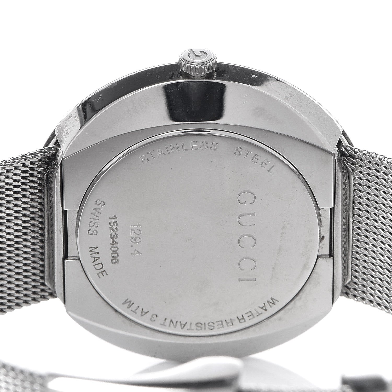 Gucci Stainless Steel 36mm U-Play Mesh Quartz Watch 5 of 9