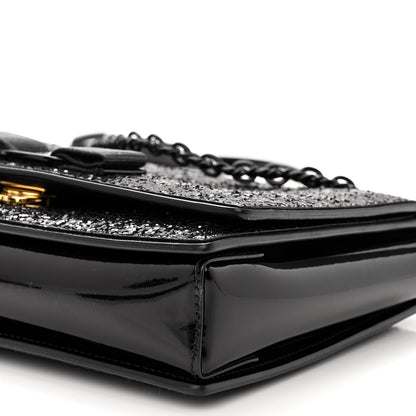 Salvatore Ferragamo Calfskin Sequins Ginny Bow Crossbody Bag Black 9 of 10