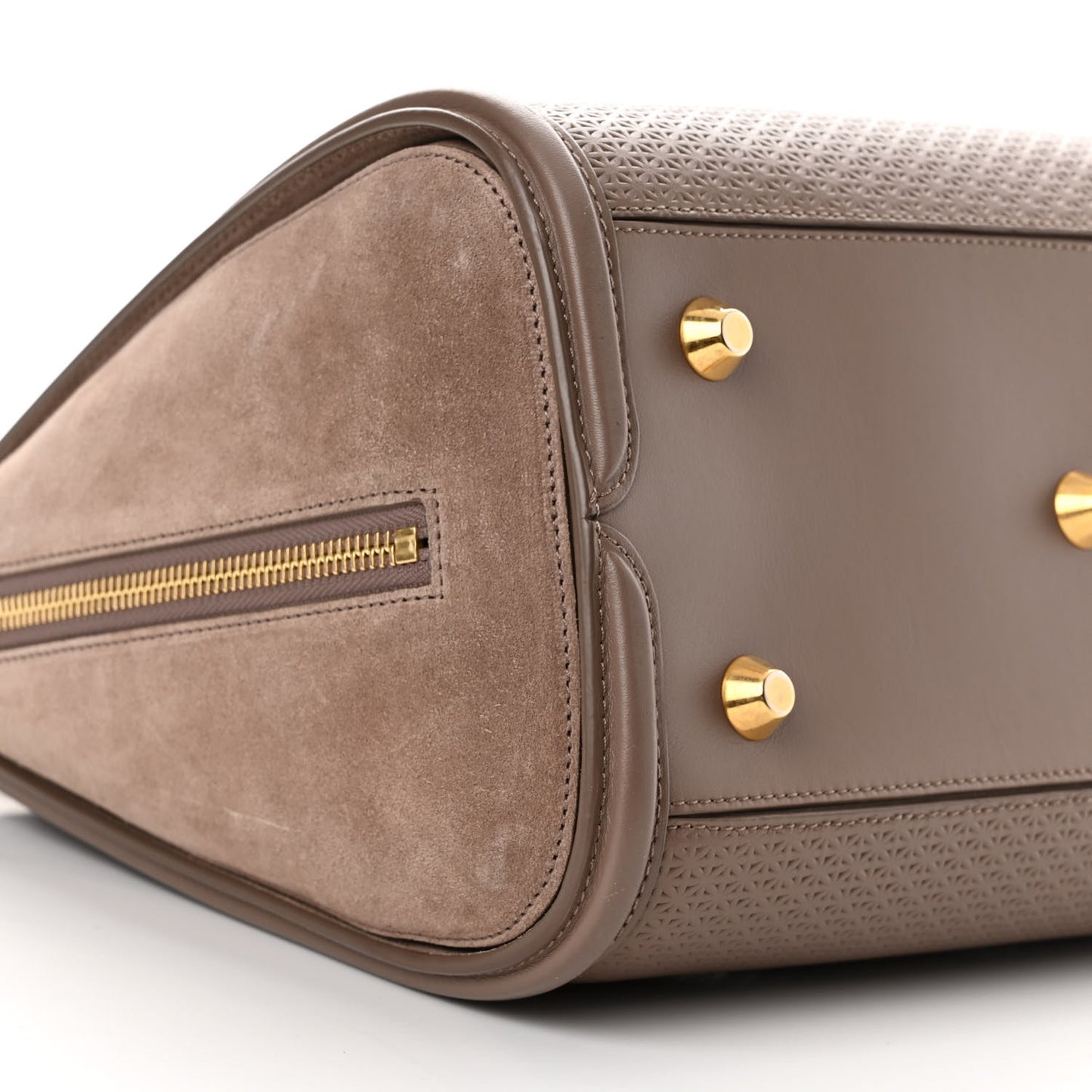 Calfskin Embossed Suede Large Heroine Tan