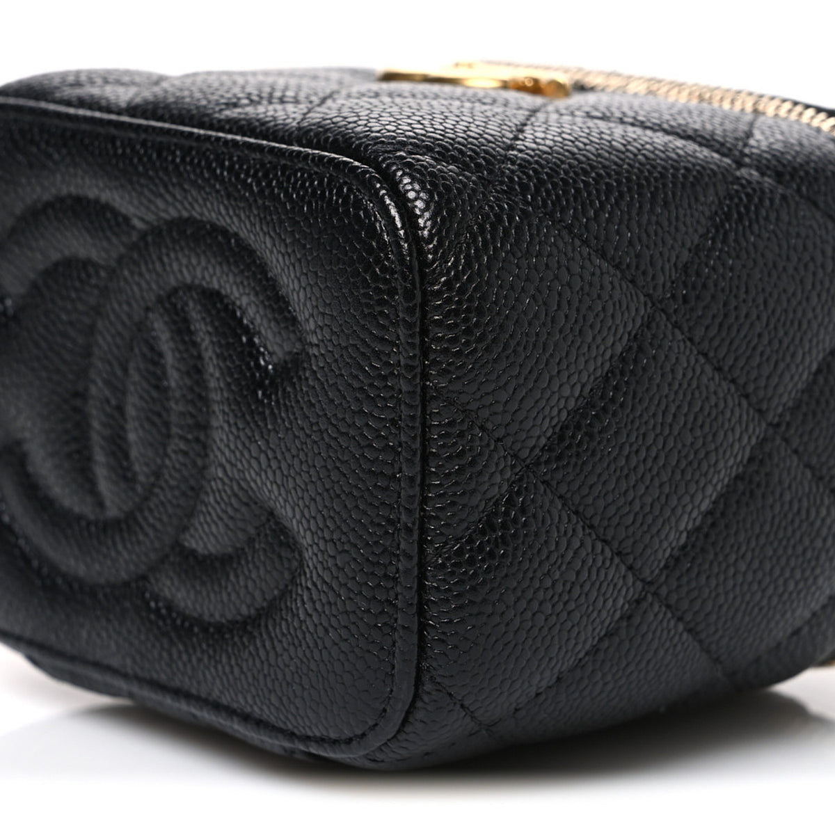 Chanel Caviar Quilted Sweetheart Mini Vanity Case Black 10 of 10