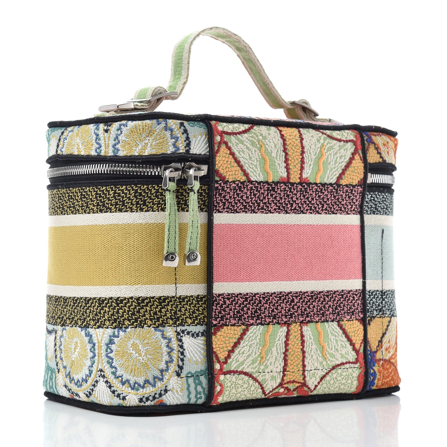 Canvas Embroidered Dior In Lights Diortravel Vanity Case Multicolor