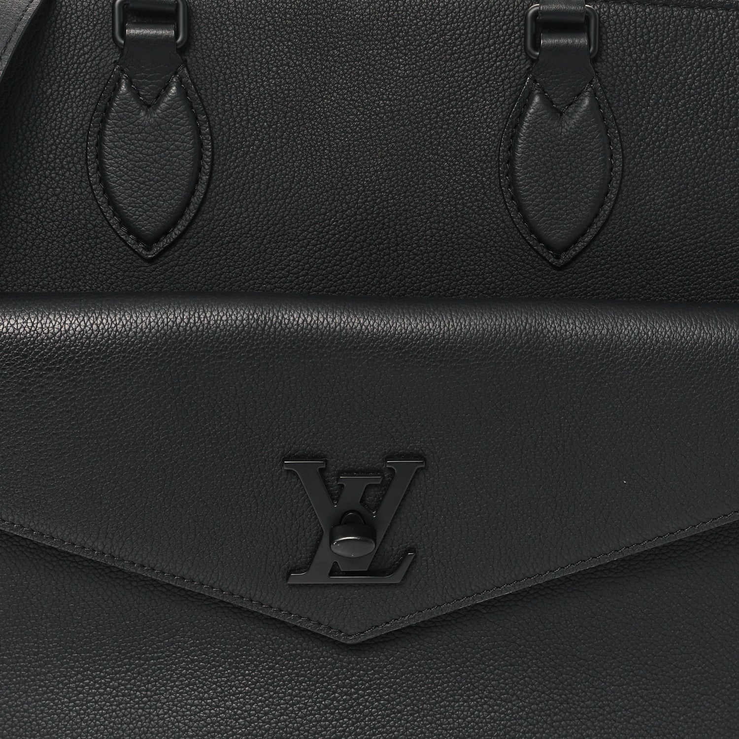 Louis Vuitton Soft Calfskin Lockme Tote MM Black 7 of 11