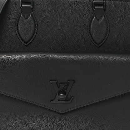 Louis Vuitton Soft Calfskin Lockme Tote MM Black 7 of 11
