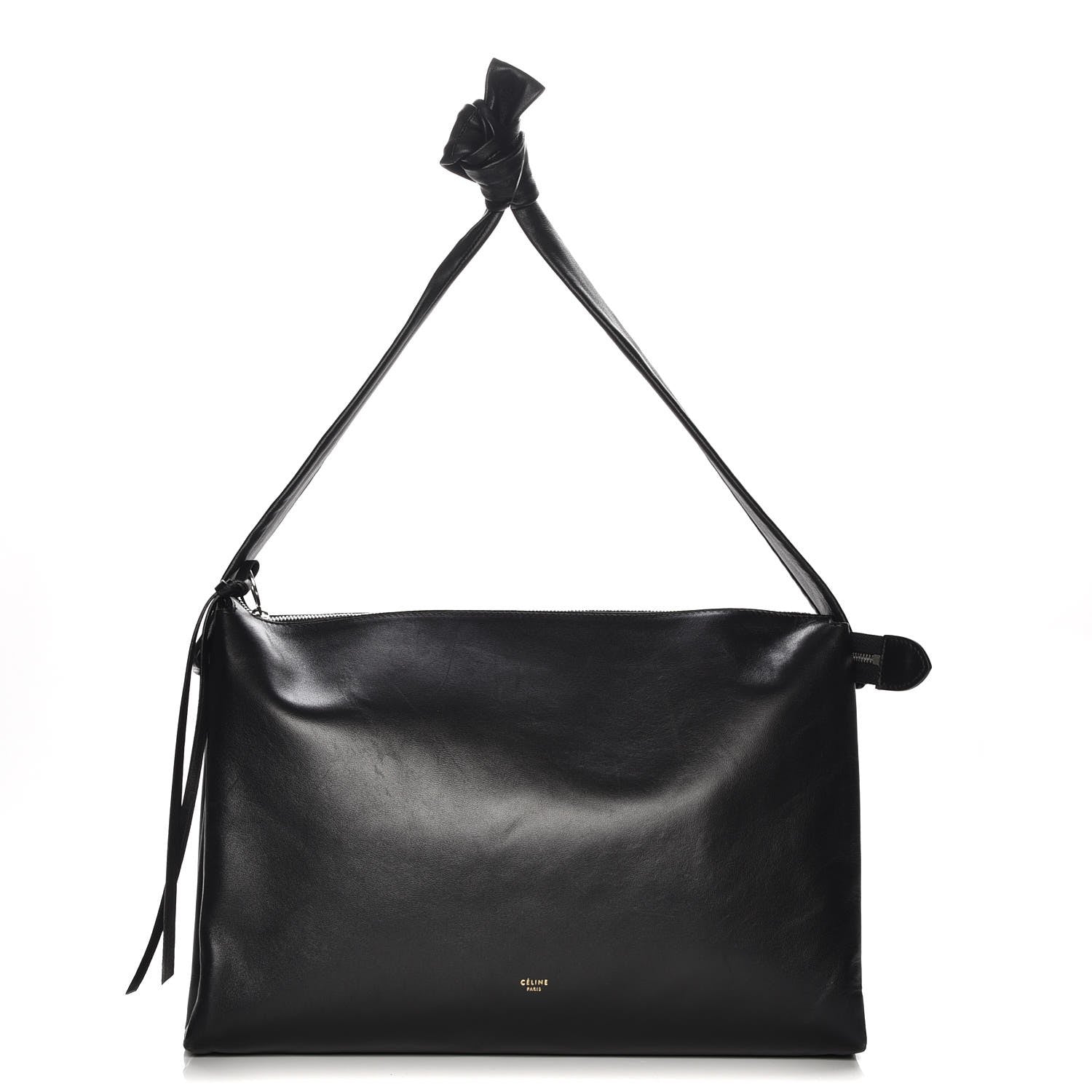 Celine Lambskin Medium Knotted Bag Black 1 of 7