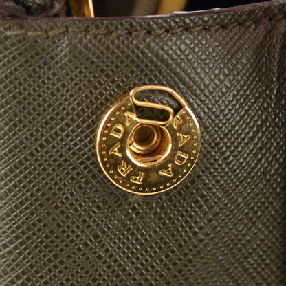 Prada Saffiano Medium Galleria Double Zip Tote Militare 5 of 10