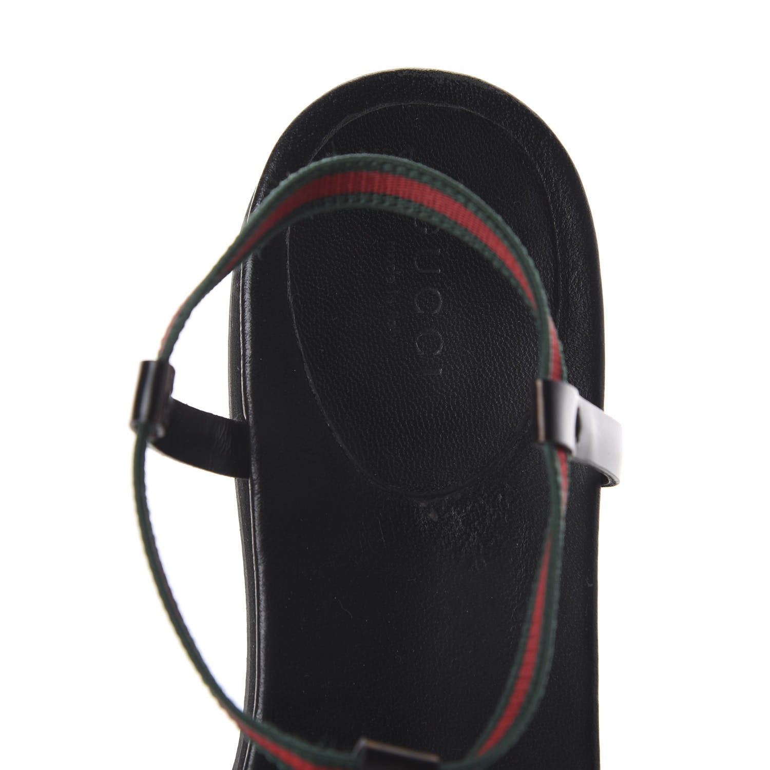Gucci Calfskin Web Thong Sandals 41.5 Black 5 of 7