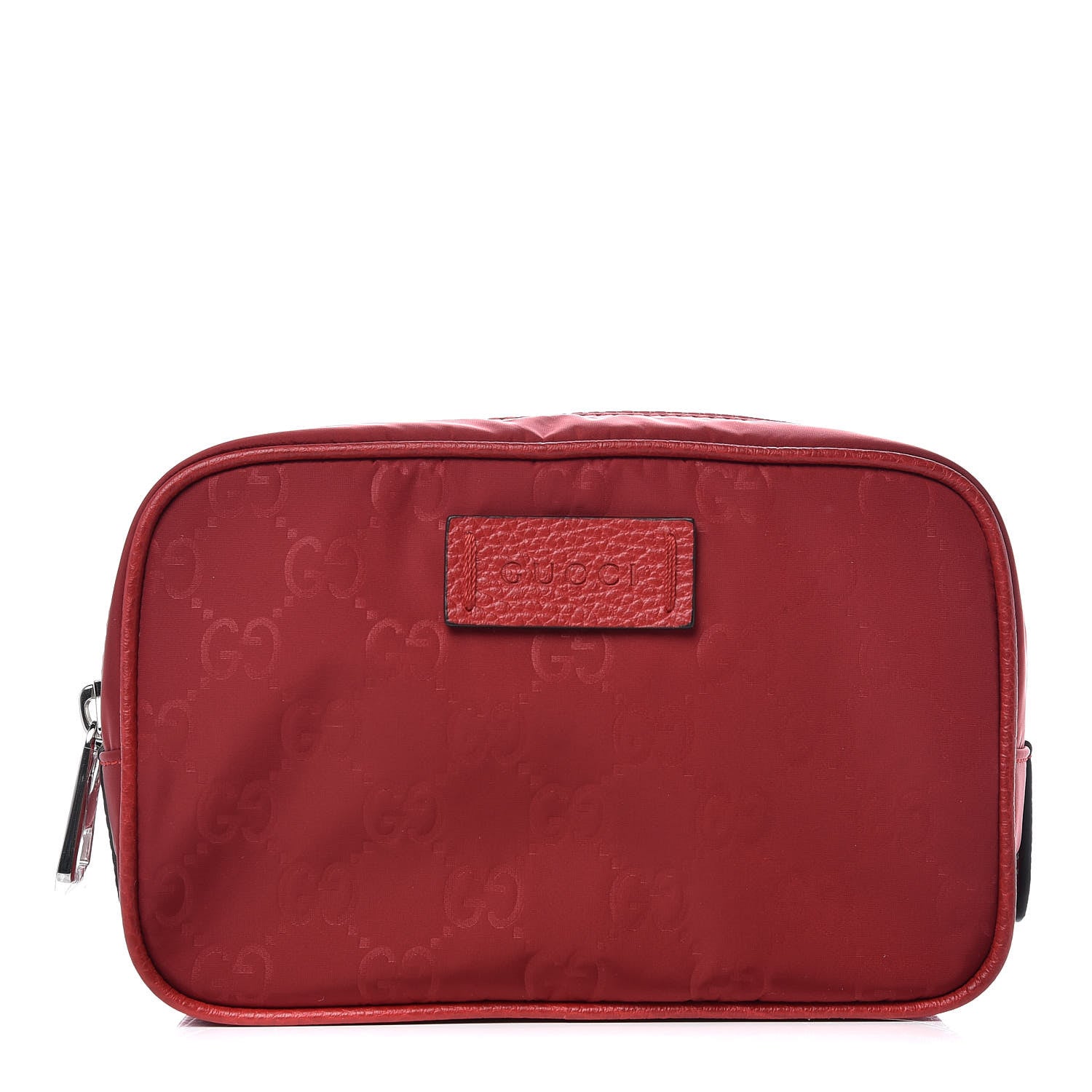 Gucci Nylon Monogram Dolmias Pouch Vibrant Red 1 of 10