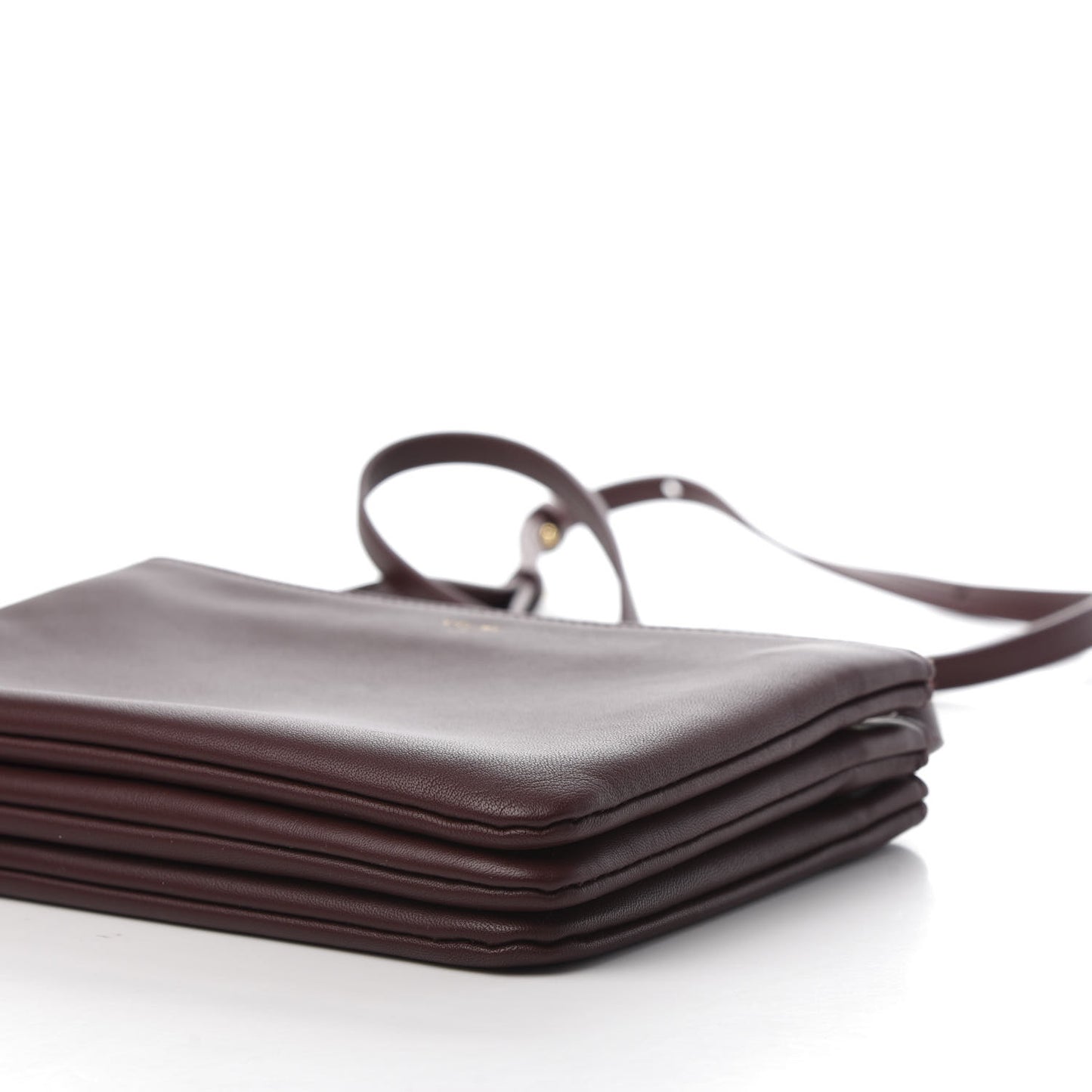 Smooth Lambskin Small Trio Crossbody Bag Burgundy