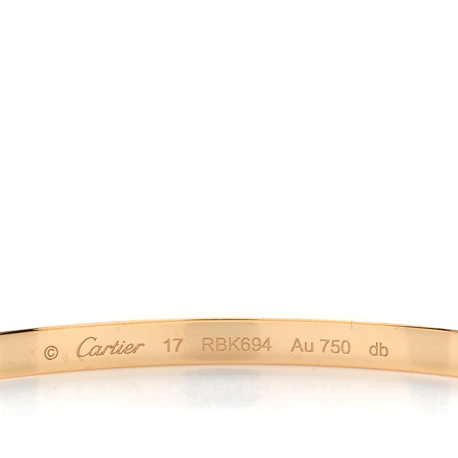 Cartier 18K Yellow Gold Small LOVE Bracelet 17 4 of 5