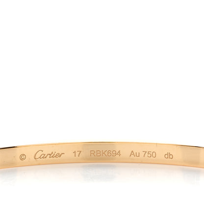 Cartier 18K Yellow Gold Small LOVE Bracelet 17 4 of 5