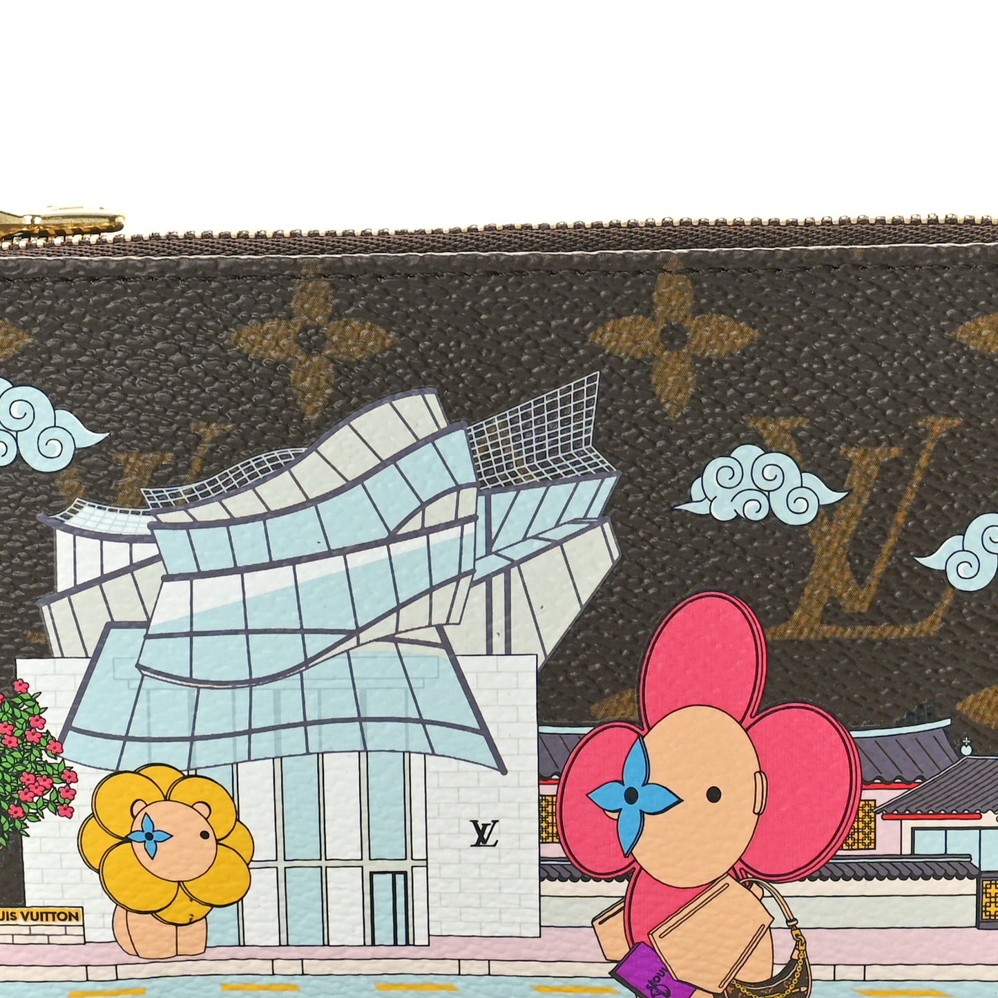 Monogram 2022 Christmas Animation Seoul Mini Pochette Accessories Fuchsia