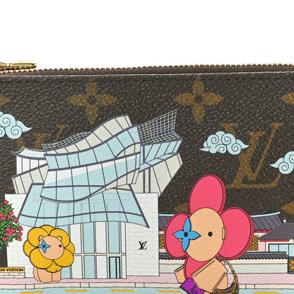 Louis Vuitton Monogram 2022 Christmas Animation Seoul Mini Pochette Accessories Fuchsia 8 of 10