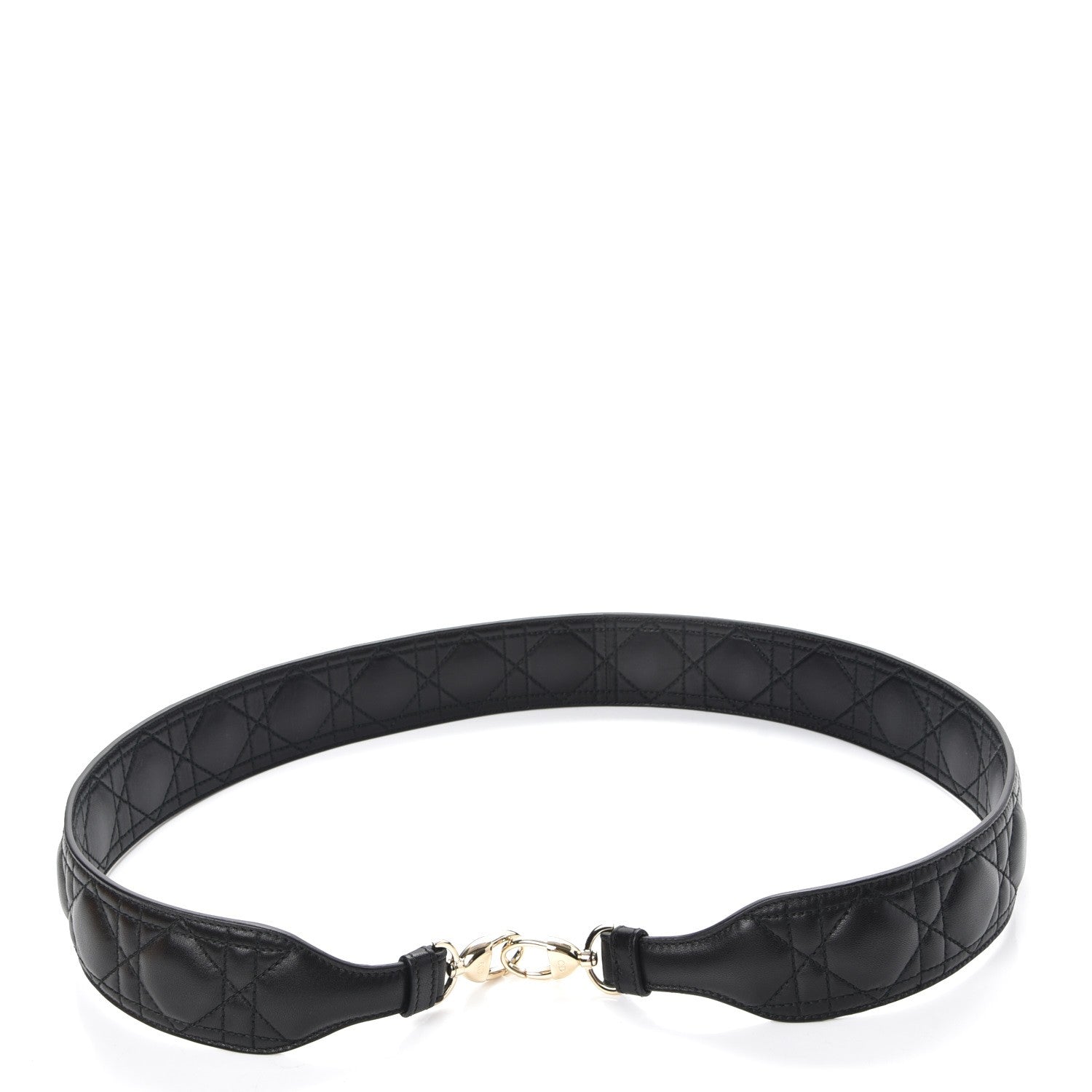 Christian Dior Lambskin Cannage Shoulder Strap Black 4 of 5