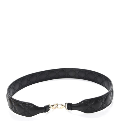 Christian Dior Lambskin Cannage Shoulder Strap Black 4 of 5