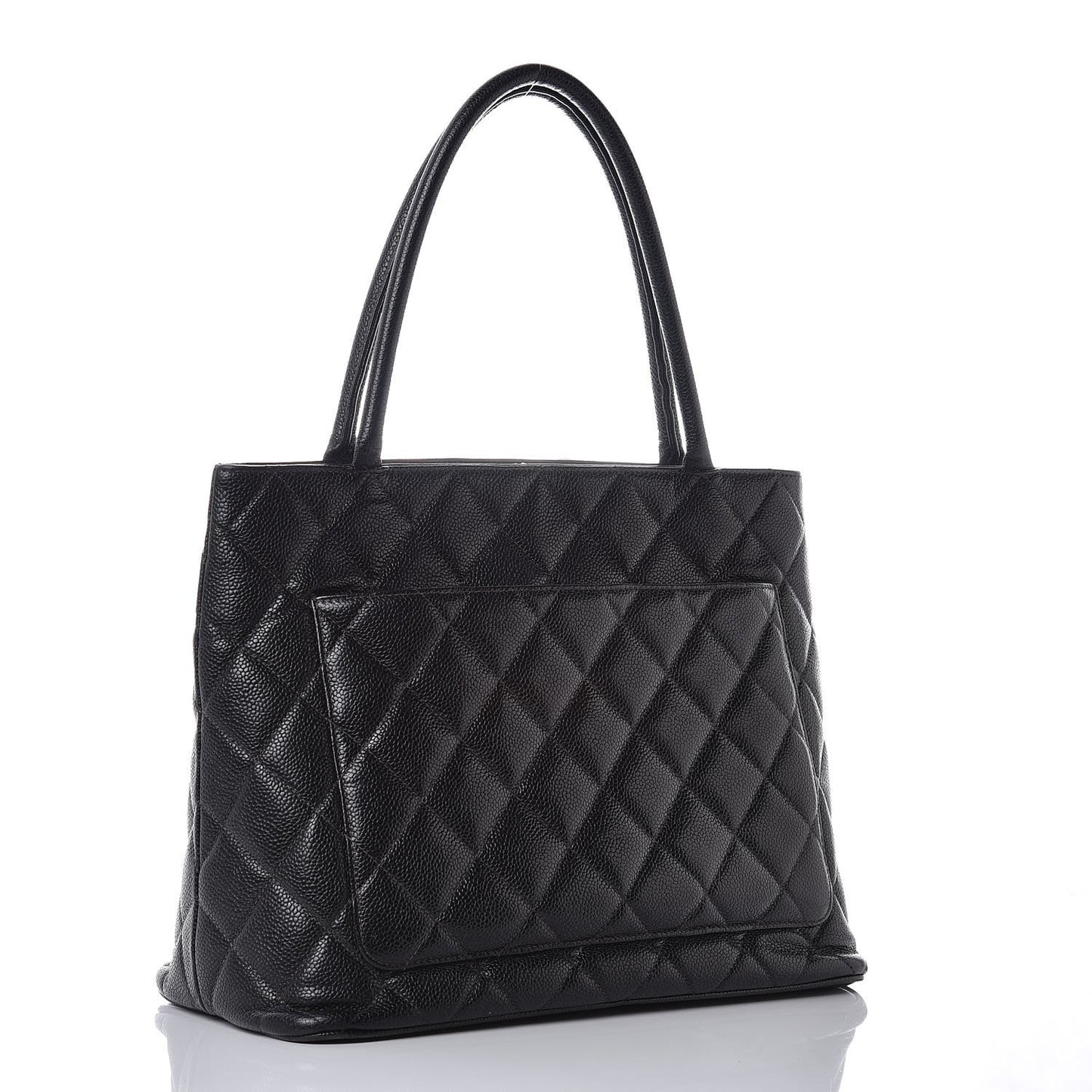 Caviar Quilted Medallion Tote Black