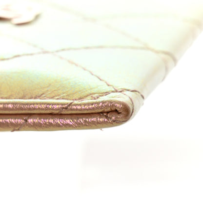 Chanel Iridescent Calfskin Quilted Card Holder Pink 9 of 9