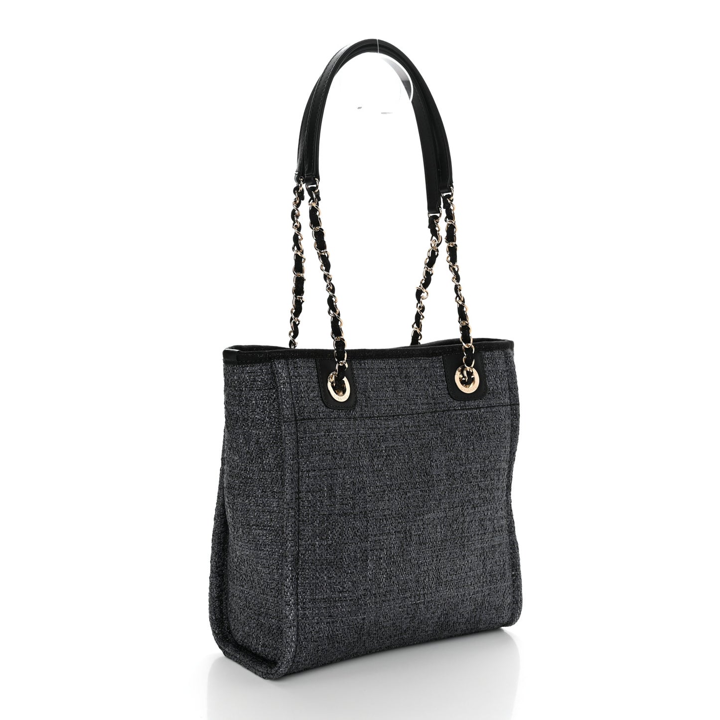 Lurex Boucle Mini Deauville Tote Blue