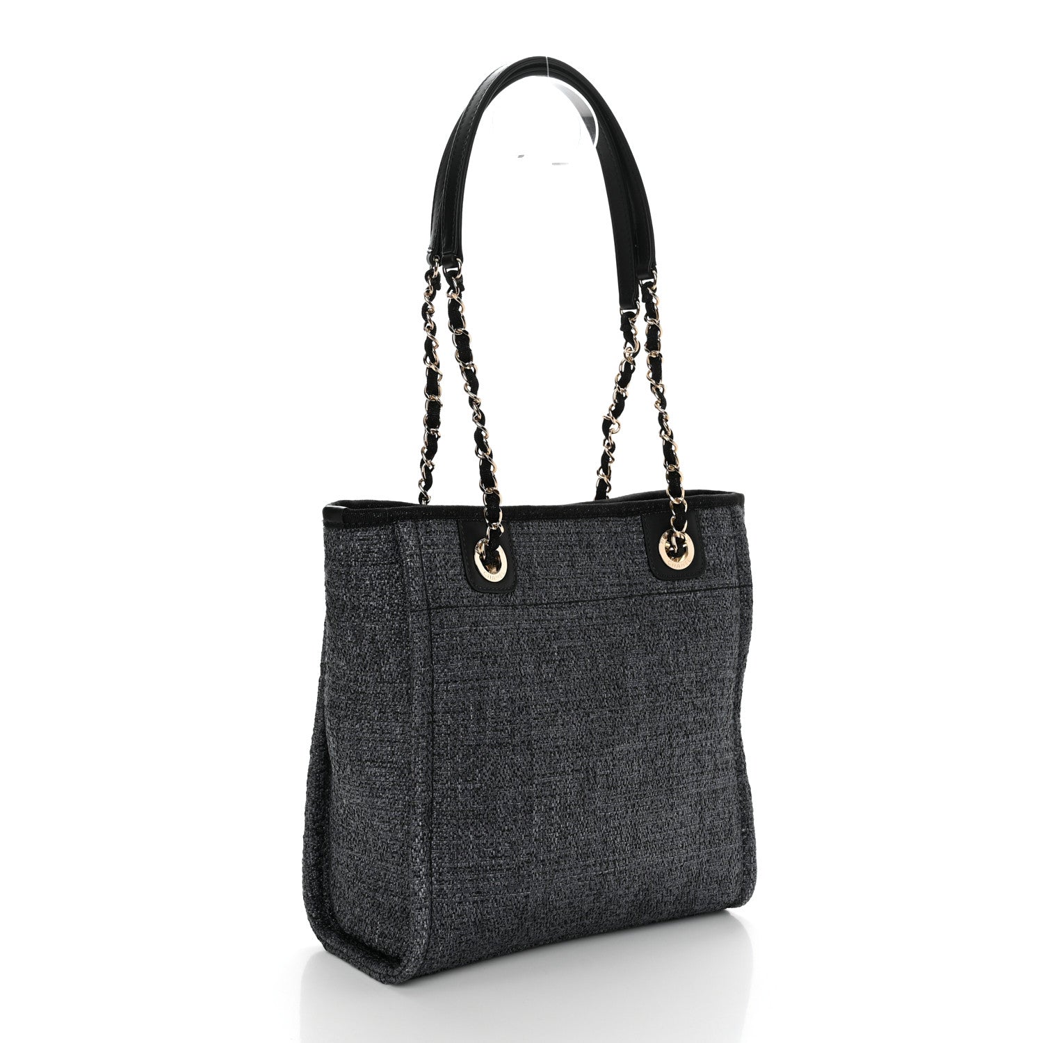 Chanel Lurex Boucle Mini Deauville Tote Blue 2 of 11
