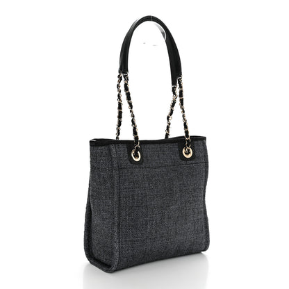 Chanel Lurex Boucle Mini Deauville Tote Blue 2 of 11