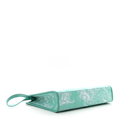 Christian Dior Canvas Embroidered Dioriviera 30 Montaigne Toile De Jouy Dea Pouch Aquamaria 4 of 7